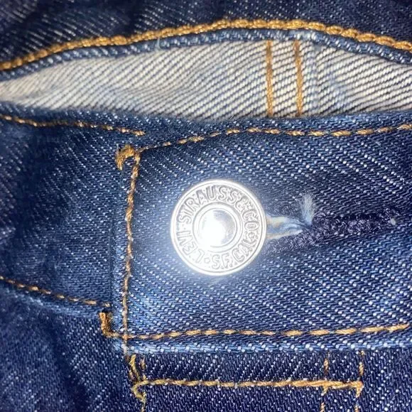 Vintage Levi’s 501 Dark Blue Jeans Size 34x30 Button Fly Retro Denim Men's Jeans - Picture 4 of 10